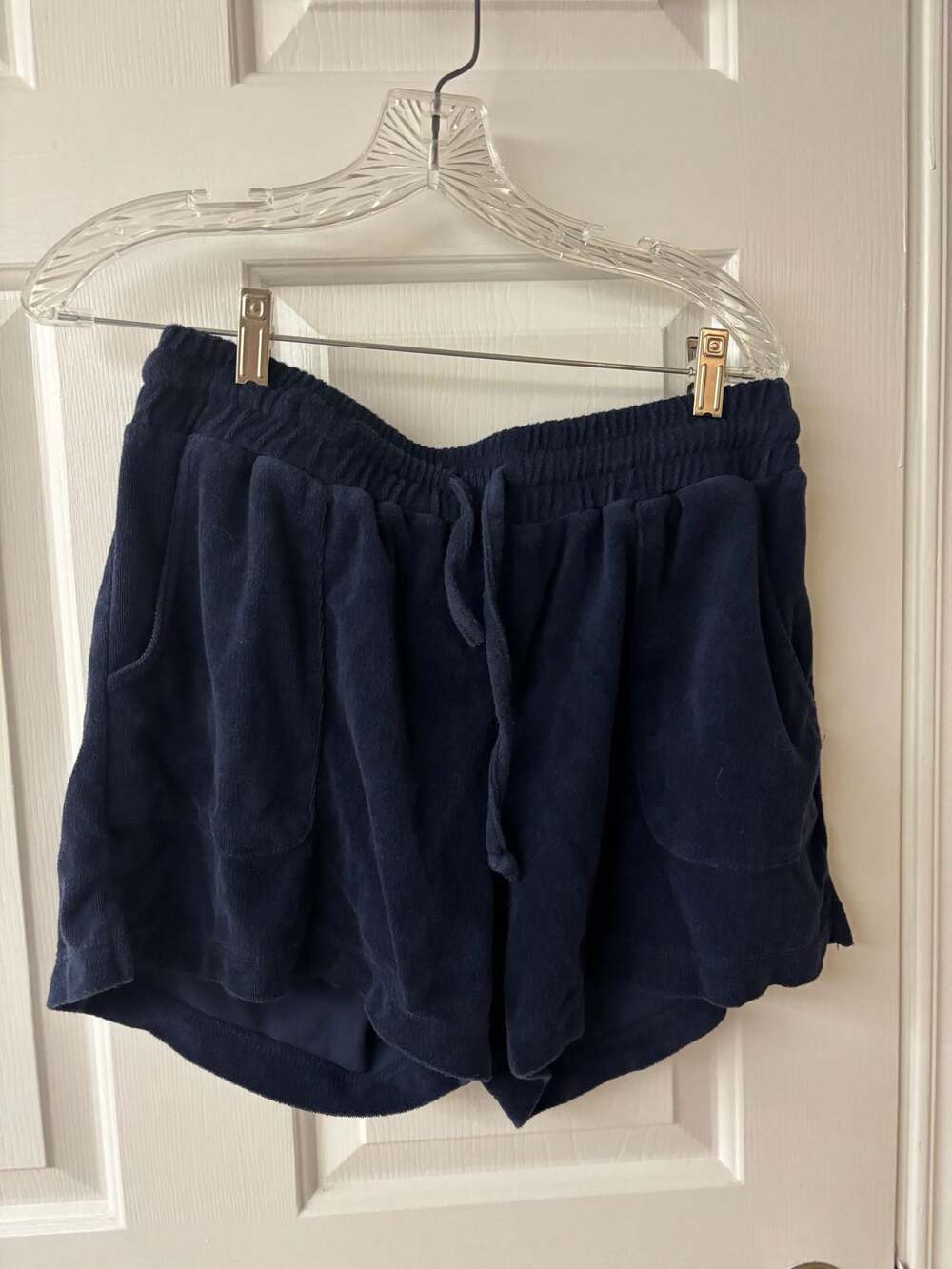 Gap Navy Blue Terry Cloth Drawstring Shorts Size G (12-14)
